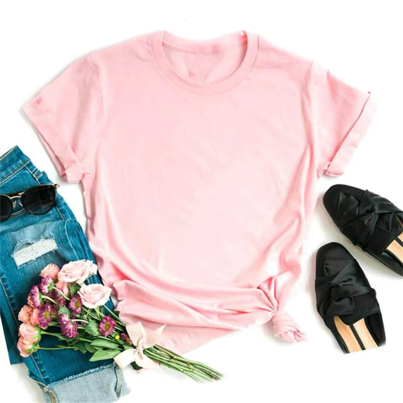 Brand New Women T-shirt Sumemr Short-sleeve Woman T Shirt Multi Pure Color Women T Shirt Fashion O-neck Tops Wholesale
