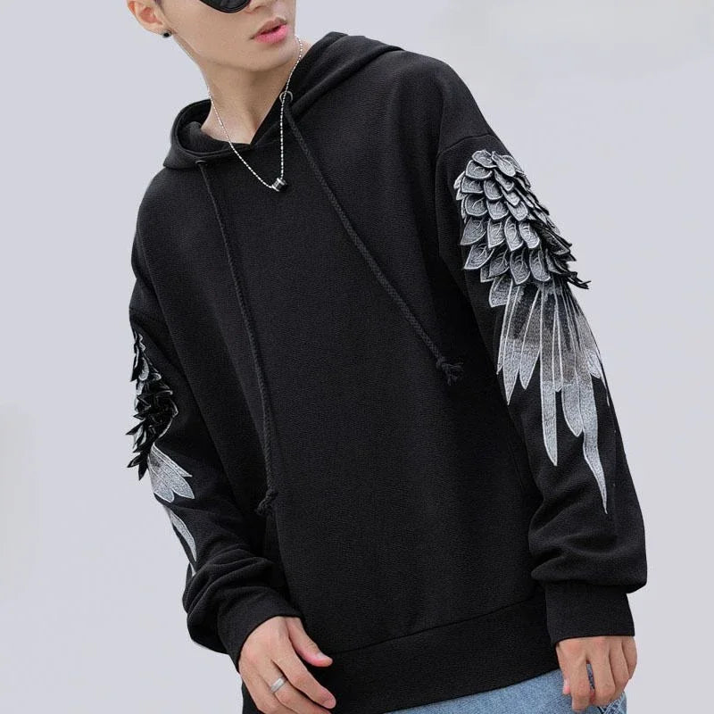 Sweatshirt for Men Hooded Embroidered