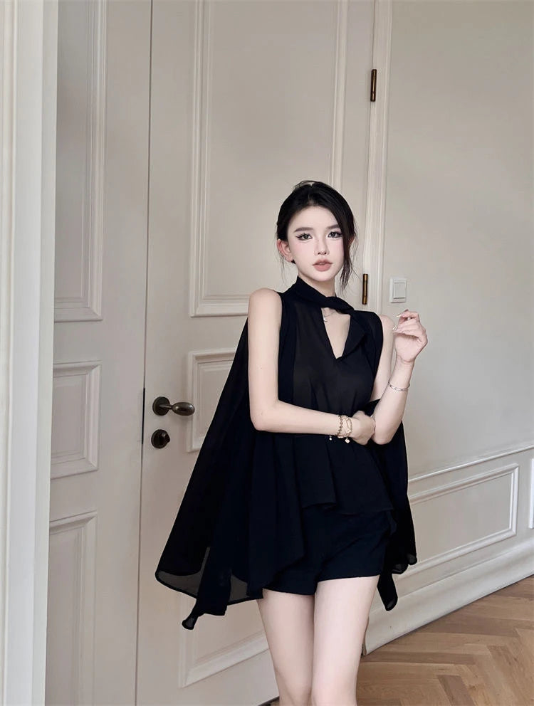 Bla Sa V-Ne Chiffon Blouse Women's