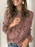 Elegant Blouses Women Fall Solid Color
