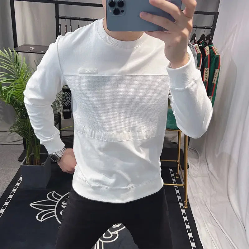 Sweatshirts New T Shirt for Men Round
