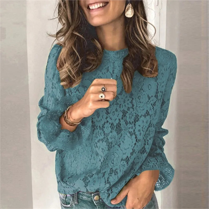 Elegant Blouses Women Fall Solid Color