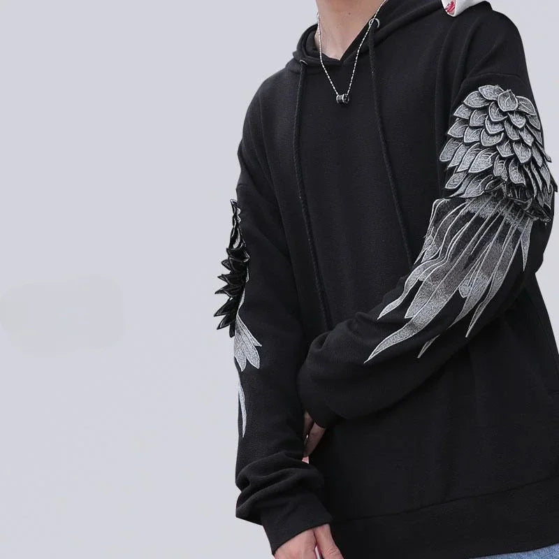 Sweatshirt for Men Hooded Embroidered
