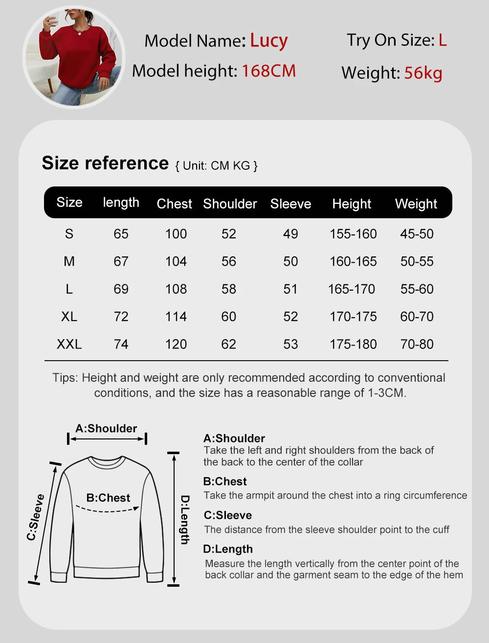 Woman Sweatshirt Casual Solid Color All