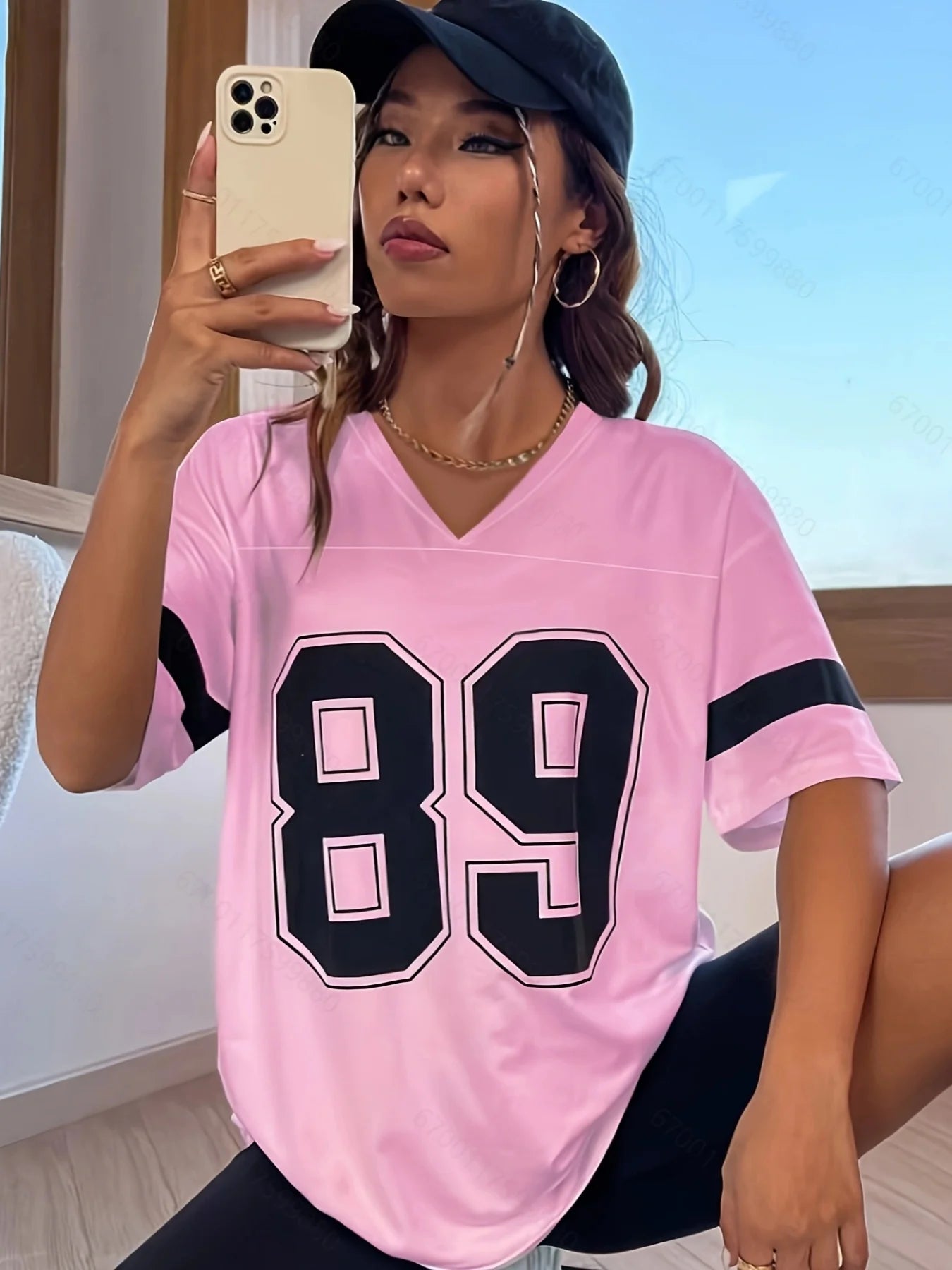 2025 Plus Size Women T-shirt Women V-