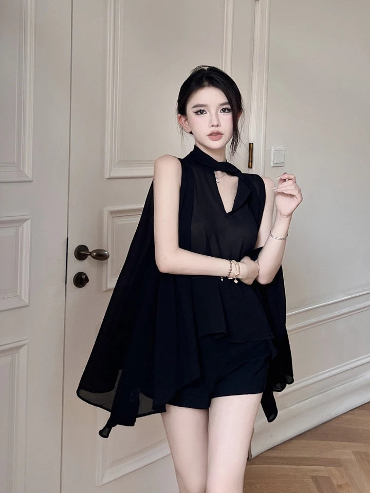 Bla Sa V-Ne Chiffon Blouse Women's